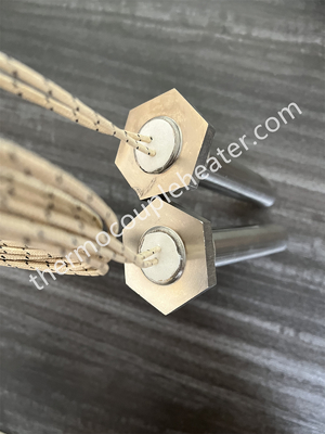 Calentador de cartuchos de alta densidad para ignición de pellets 240V 1000W Calentador eléctrico de cartuchos de moho con cables encrucijados