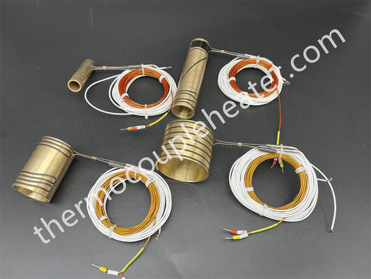 Resistencia térmica eléctrica para calentador de corredor caliente, bobina de acero inoxidable con manguito de latón, equipo de calentamiento flexible