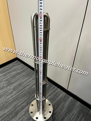 Calentador tubular de flancos con caja de conexión para el calentamiento de tanques industriales y procesos