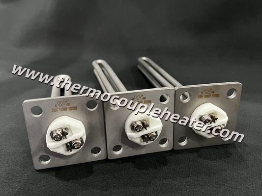 Elemento calefactor de inmersión con brida de acero inoxidable para calentador de tanque de agua industrial certificado por UL