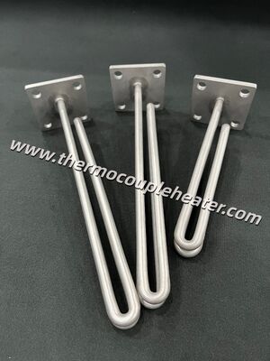 Elemento calefactor de inmersión con brida de acero inoxidable para calentador de tanque de agua industrial certificado por UL