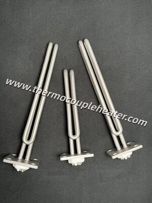 Elemento calefactor de inmersión con brida de acero inoxidable para calentador de tanque de agua industrial certificado por UL