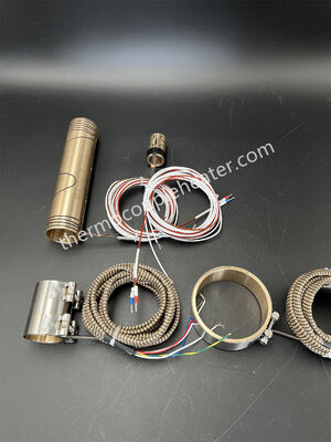 Calentador de bobina de banda de sujeción axial de resistencia eléctrica con termoparejo tipo J para sistema de corriente caliente