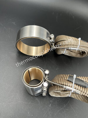 Calentador de bobina de banda de sujeción axial de resistencia eléctrica con termoparejo tipo J para sistema de corriente caliente