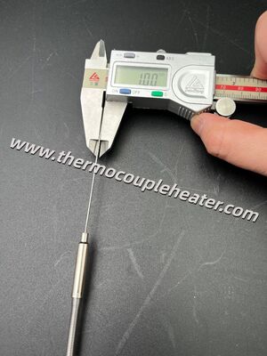 1.0mm Ultra delgado mineral aislado PT100 RTD sensor de 4 alambres de alta precisión para espacios confinados