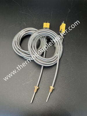 Rango de medición flexible del termoparejo: -200-400 grados sondas termoparejo mineral aislado