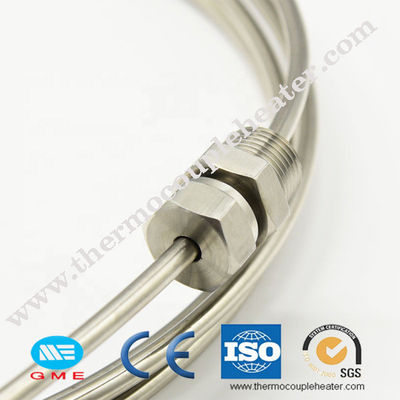 Tipo sensor de la IDT K J del termopar de la armadura de temperatura de la envoltura con la cabeza grande del termopar