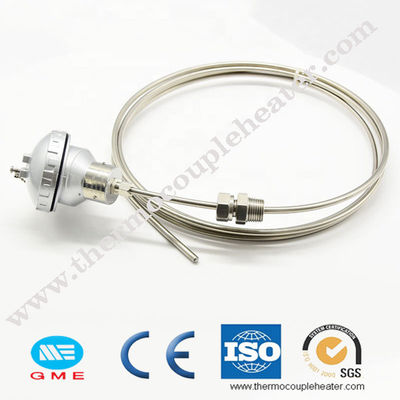 Tipo sensor de la IDT K J del termopar de la armadura de temperatura de la envoltura con la cabeza grande del termopar