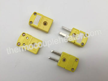 Mini tipo termoplástico varón del conector de termopar de K y mini tamaño femenino