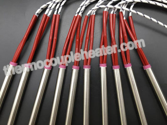 El calentador miniatura del cartucho de la envoltura del acero inoxidable con externamente lleva y casquillo de cerámica