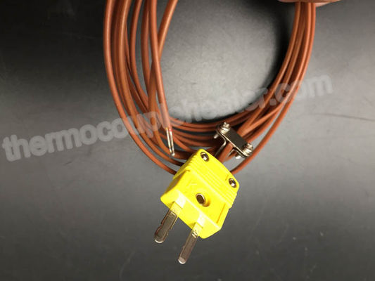 Mecanografíe la IDT del termopar de K con el cable miniatura del PTFE del conector pin del varón 2