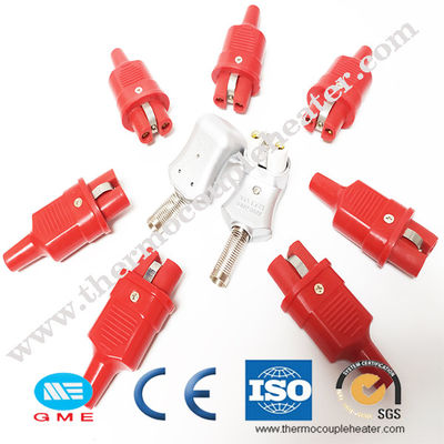 Tipo enchufes des alta temperatura del ángulo del silicón para los calentadores