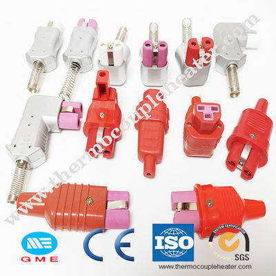 Tipo enchufes des alta temperatura del ángulo del silicón para los calentadores