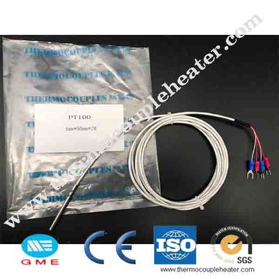 Sensor de temperatura del termopar del alambre IP68 3 PT100