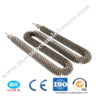 tipo elemento de 6m m 15kw u de calefacción aletado aletado tubular del calentador de aire 750w