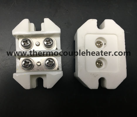 Conector de cerámica de alta temperatura 250V esmaltado blanco - 25A