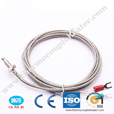 Tipo de acero inoxidable termopar M6 de la IDT K del sensor de temperatura del tornillo Pt100