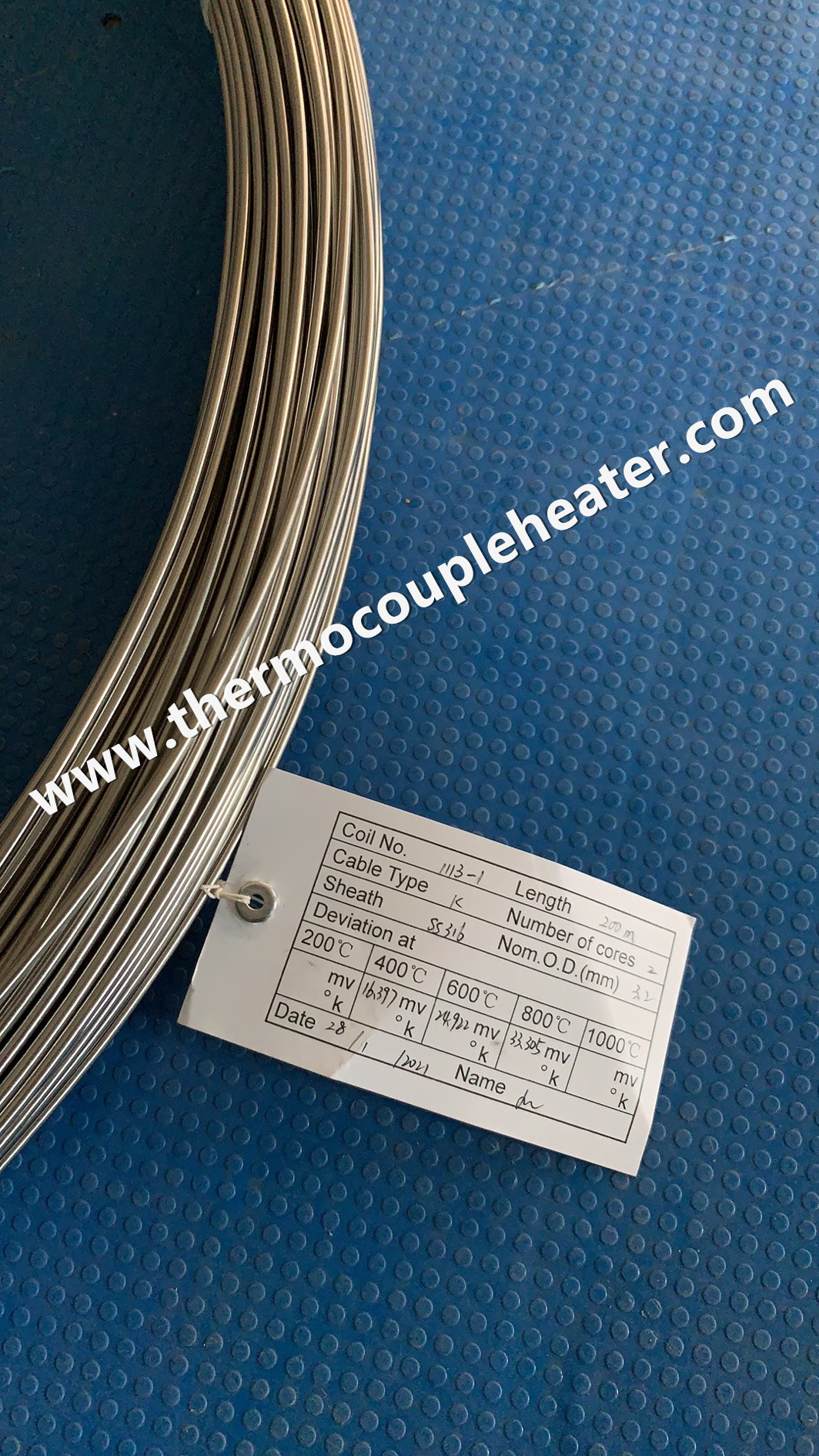 Mineral Insulated Thermocouple Cable MIC For Manufacturing Armored Thermocouples