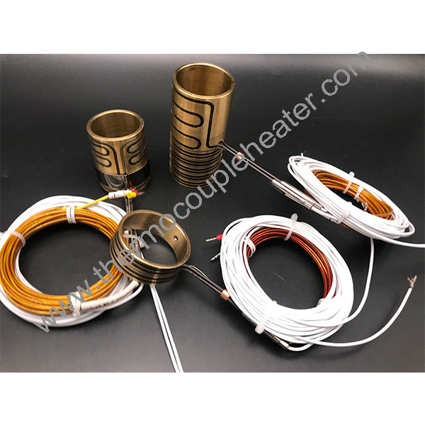 Press Brass Tube Coil Heaters For Hot Runner System With Thermocouple