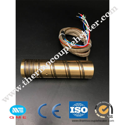Bobina de cobre amarillo Heater And Thermocouple de Heater Nozzle Heater Pressed With del tubo del corredor caliente
