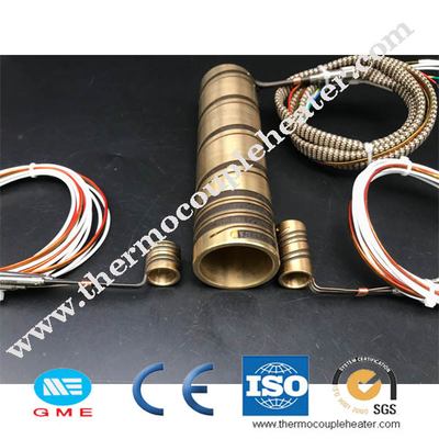 Bobina de cobre amarillo Heater And Thermocouple de Heater Nozzle Heater Pressed With del tubo del corredor caliente