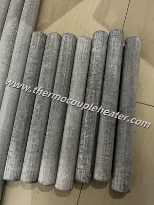 Tubo de protección de termopares NSiC de carburo de silicio ligado a nitruro para horno de fusión de metales