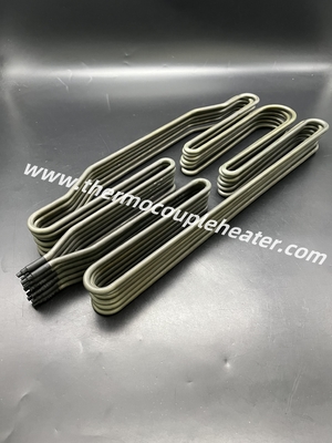 Calentador tubular flexible que da forma a una manivela de corriente caliente