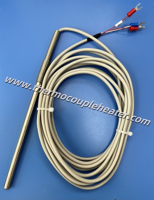 RTD Sensor de temperatura PT100 Proba SS316 Envase con cable de silicona