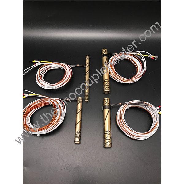 Calentadores de bobina de alta temperatura de latón / cobre con boquilla de corriente caliente con o sin termopar