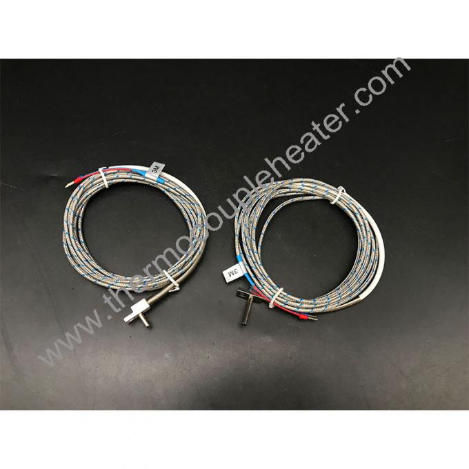 Tipo K/J Sensor de temperatura Tipo de tornillo Termopare 4x12 mm y 4x25 mm con 3 metros