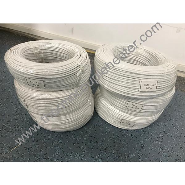 PFA RTD aislado PT100 Cable de fibra de vidrio trenzado de protección FEP chaqueta RTD cable