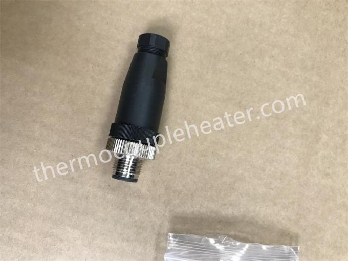 Conexión axial masculina de 5 pines con barril M12, femenina con cable de conexión